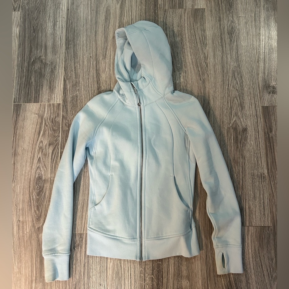 Lululemon Scuba Full-Zip Hoodie Powder Blue size 4 Women's